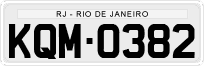 License plate of Brazil, Private owners (1990)