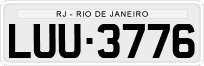 License plate of Brazil, Private owners (1990)