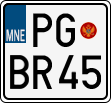 License plate of Montenegro, Motorcycles