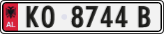 License plate of Albania, Cars (1993)