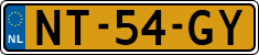 License plate of the Netherlands, Cars