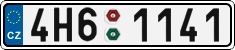 License plate of the Czech Republic, Cars (2001)