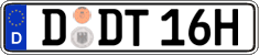 German license plate, Regular plates