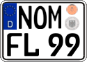German license plate, Regular plates