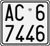License plate of Italy, Motorcycles (1994 year series)