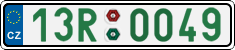 License plate of the Czech Republic, Sportcars (2001)