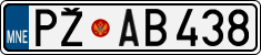 License plate of Montenegro, Cars