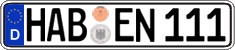 German license plate, Regular plates
