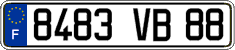 French license plate, FNI