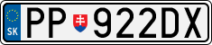 License plate of Slovakia, Cars