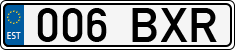 License plate of Estonia, Regular car plates