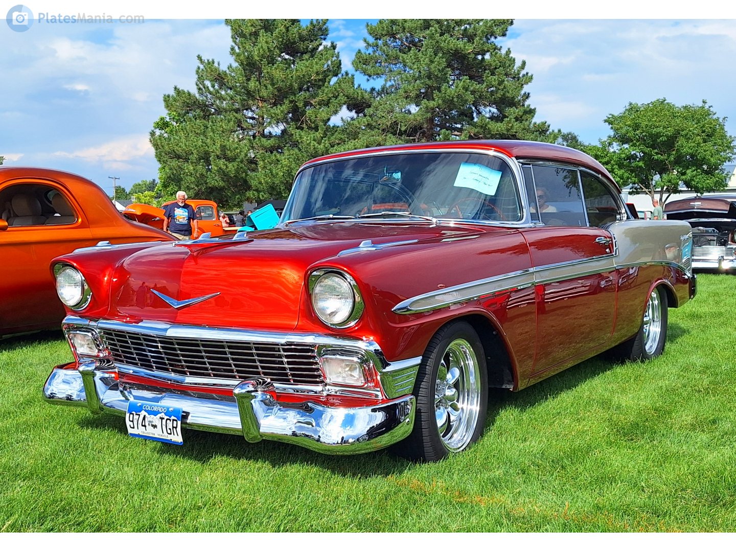 974-TGR, Chevrolet Bel Air 2nd gen 1956 2-door Hardtop (2454; A-body), 1st facelift, 1955–1956