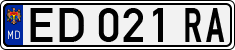 License plate of Moldova, Trailers (1992)