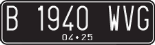 License plate of Indonesia, Regular plates