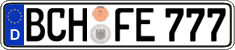 German license plate, Regular plates
