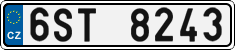 License plate of the Czech Republic, Cars (2001)