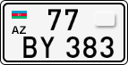 License plate of Azerbaijan, Cars