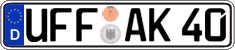 German license plate, Regular plates