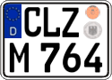 German license plate, Regular plates