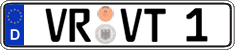 German license plate, Regular plates