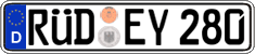 German license plate, Regular plates