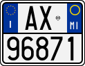 License plate of Italy, Motorcycles (1994 year series)