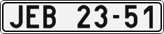 License plate of the Czech Republic, Cars (1960)