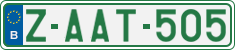 License plate of Belgium, Regular plates (2010)