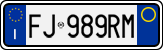 License plate of Italy, Cars (1994 year series)
