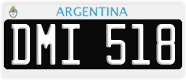License plate of Argentina, Cars (1995, ABC 123)