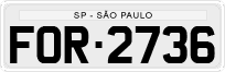 License plate of Brazil, Private owners (1990)