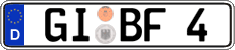 German license plate, Regular plates