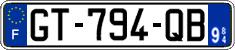 French license plate, SIV (ordinary)