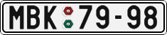 License plate of the Czech Republic, Cars (1960)