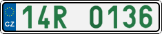License plate of the Czech Republic, Sportcars (2001)