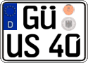 German license plate, Regular plates