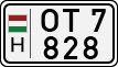 license plates of Hungary, Oldtimers (1990)