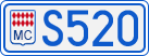 License plate of Monaco, Cars
