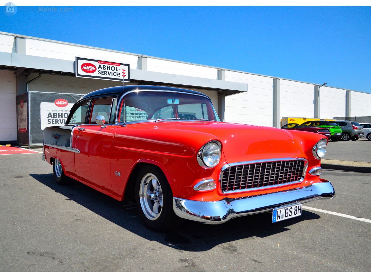 W GS 8 H, Chevrolet Bel Air 2nd gen 1955 2-door Sedan (2402; A-body), 1954–1955
