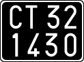 License plate of Italy, Cars (1927 year series)