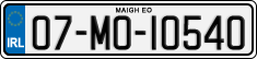 License plate of Ireland, Regular plates