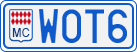 License plate of Monaco, Cars