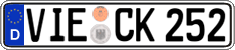 German license plate, Regular plates