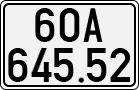 License plate of Vietnam, Cars