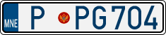 License plate of Montenegro, Police
