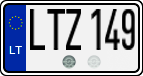 License plate of Lithuania, Cars