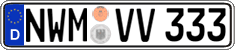 German license plate, Regular plates