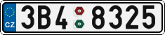 License plate of the Czech Republic, Cars (2001)