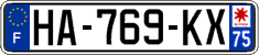French license plate, SIV (ordinary)