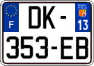 French license plate, SIV (ordinary)